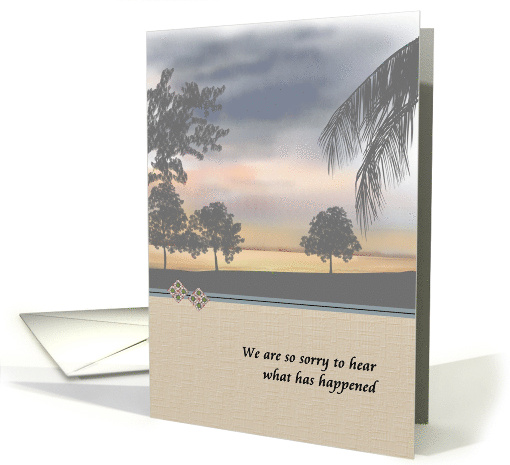Sympathy Sudden Tragic Loss Beach at Twilight card (1702422)