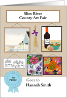 Prize Winning Art at County Fair Custom Congratulations card