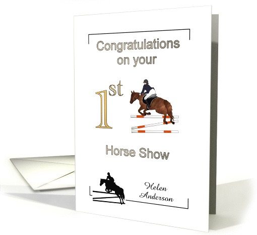 First Horse Show Congratulations Rider and Horse Show... (1706170)