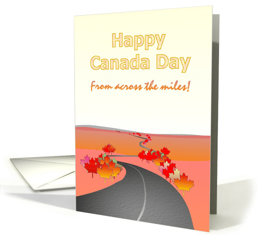 Canada Day from Across the Miles Open Road to Horizon Fall Colors card