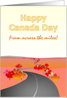 Canada Day from Across the Miles Open Road to Horizon Fall Colors card