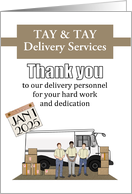 Custom Delivery Company Thank You Employees New Year Best Wishes card