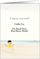 Beach Themed Christmas Moved to New Home in Beach Area card