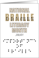 National Braille Literacy Month Importance of Tactile Writing System card