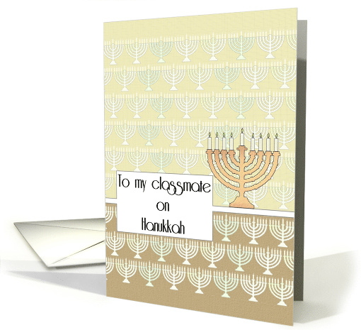 Hanukkah for Classmate Menorahs and Lit Candles card (1711246)