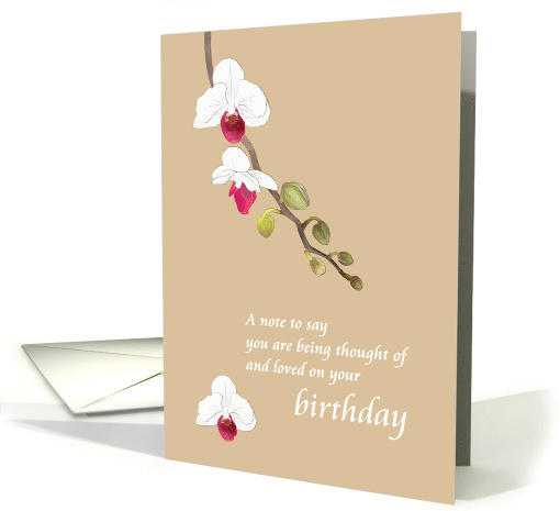 1st Birthday Alone Bereaved Loss of Husband Spray of Orchids card