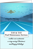 Pool Maintenance Cleaning Service to Customers Floats on Water card