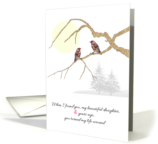 Reunion Anniversary for Parent with Birth Daughter Custom Year card