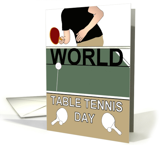 World Table Tennis Day Player Serving Ball card (1717604)