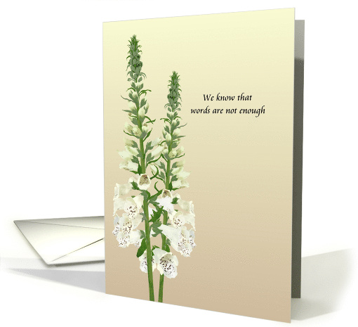 Sympathy Unexpected Death Foxglove Flowers card (1717972)