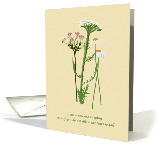 Weeping Without Tears Death Anniversary Remembrance Flowers card