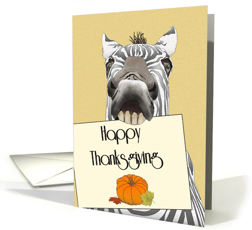 Thanksgiving Zebra Holding Greeting card (1724604)