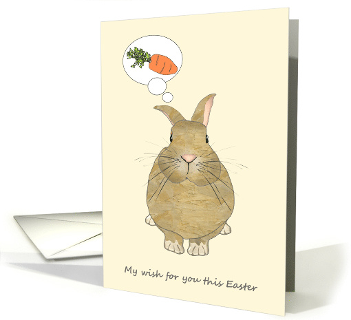 Bunny with Carrot Wishes for Easter card (1727784)