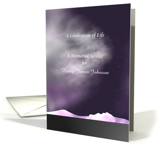 Invitation Celebration of Life Memorial Service Stars in... (1727872)