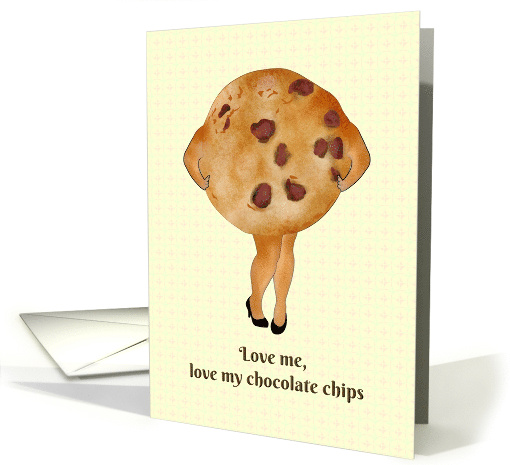 National Chocolate Chip Cookie Day One Voluptuous Cookie in Heels card