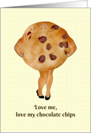 National Chocolate Chip Cookie Day One Voluptuous Cookie in Heels card