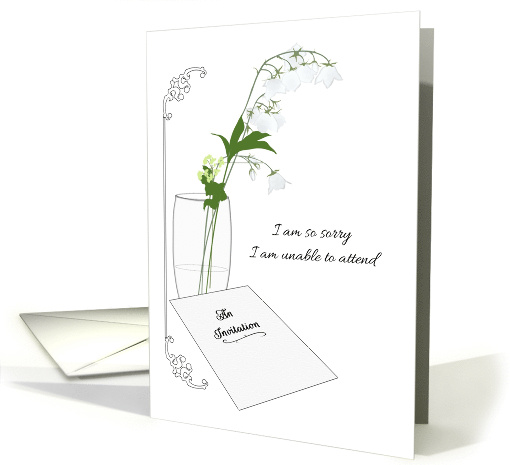 Apology Unable to Accept Invitation Vase of Flowers... (1728258)
