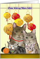 Vietnamese Year of the Cat From Our House to Yours Cat Family card