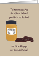 All I Can Say Is Indulge In Your Love Of Peanut Butter And Chocolate card