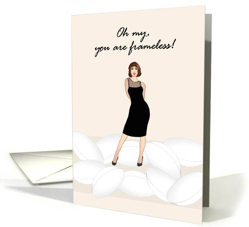 Lady In Black Dress Eye Makeup Accentuated New Contact Lenses card
