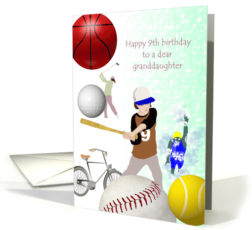 Granddaughter 9th Birthday Love Of Sports card (1735634)