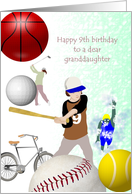 Granddaughter 9th Birthday Love Of Sports card