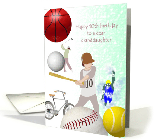 Granddaughter 10th Birthday Love Of Sports card (1735636)