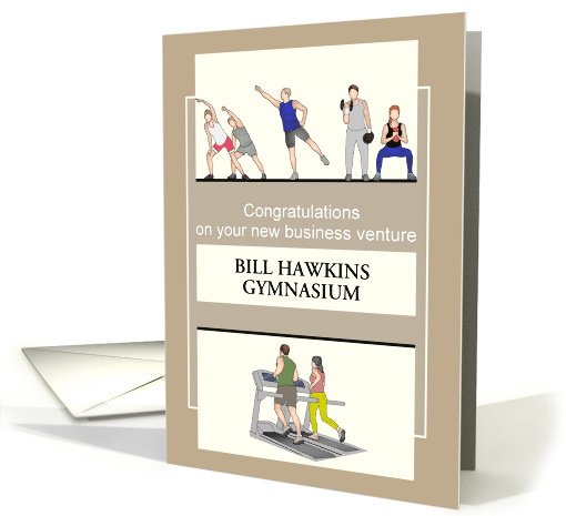 Custom Congratulations New Business Venture Gymnasium card (1735758)