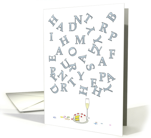 Birthday Greeting Letters Jumbled Require Some Assembly card (1735854)