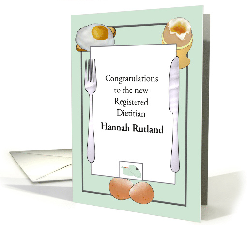 Congratulations Registered Dietitian Crockery Eggs Cooked... (1738244)