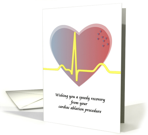 Get Well Cardiac Ablation Procedure Heart and Trace card (1741414)