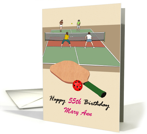 Women Playing Pickleball Birthday For Lady Who Loves Pickleball card
