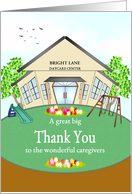 Thank You Caregivers Children Daycare Center Custom Center Name card