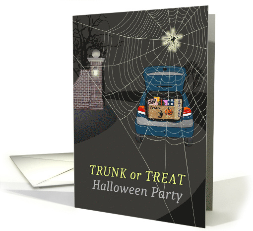 Trunk Or Treat Halloween Party Invitation Car Trunk... (1744230)