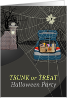 Trunk Or Treat Halloween Party Invitation Car Trunk Loaded with Candy card