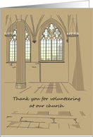 Thank You Church Volunteer Internal Architecture Of Church card