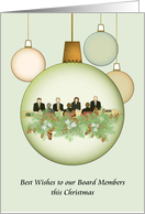 Christmas For Board Members Board Meeting Reflected In Bauble card