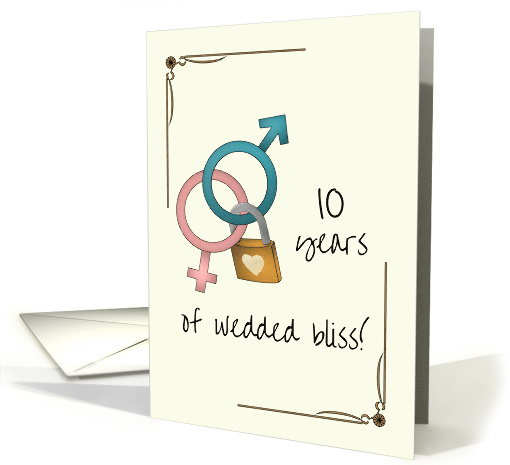 Custom Year Wedding Anniversary Male Female Symbols... (1752746)