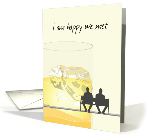 Happy We Met Two Gay Men Sitting Together Whisky On The Rocks card