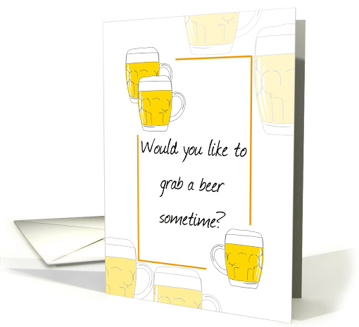 Hi Hello Grab A Beer Sometime Gay card (1752946)