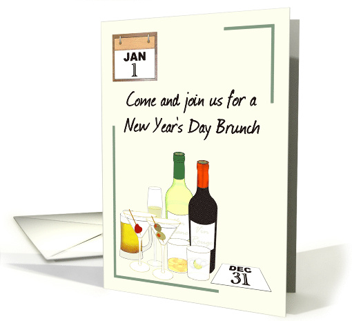 Invite To New Year's Day Brunch Alcoholic Beverages... (1752952)