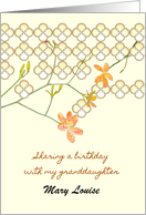 Sharing Birthday With Teenager Granddaughter Florals On Slender Stalks card