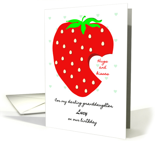 Sharing Birthday With Toddler Granddaughter Yummy Strawberry card