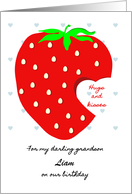Sharing Birthday With Toddler Grandson Yummy Strawberry card