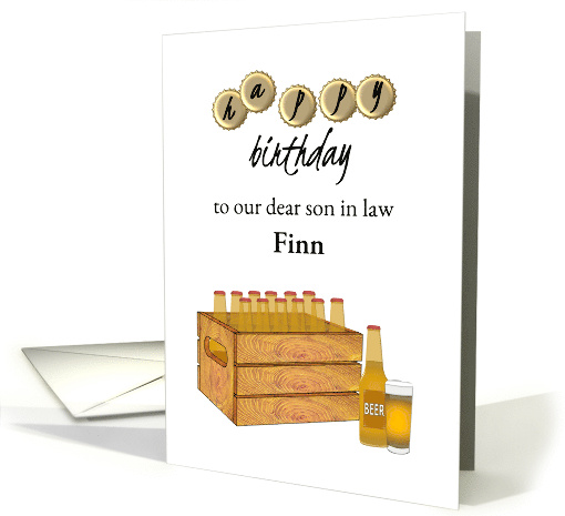 Birthday Son In Law Bottle Tops Wooden Crate Of Beer Stay... (1754418)