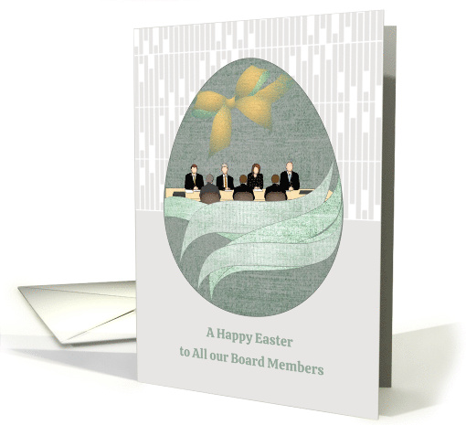 Easter For Board Members Board Meeting In Egg Shaped Frame card