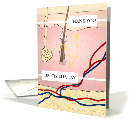 Thank You Dermatologist Representation of Skin Layers card (1757058)