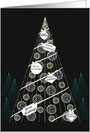 Gezuar Krishtlindjet Merry Christmas In Albanian Baubles On Tree card