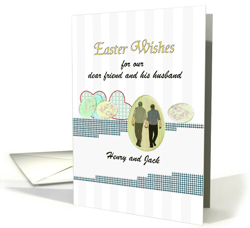 Easter For Gay Friend And Husband Couple Walking Hearts... (1761390)