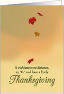 Thanksgiving For Estranged Brother Evening Fall Foliage Drifting Down card